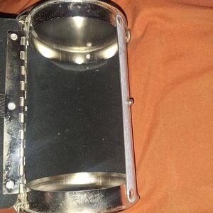 Silver Metallic Clutch Marilyn Monroeshopping is $25